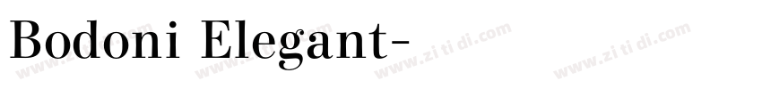 Bodoni Elegant字体转换